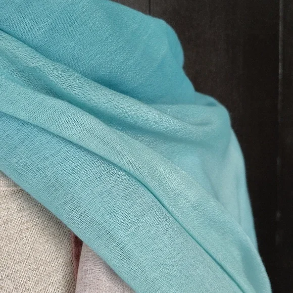 🌇 Mary Kay Large Scarf Shawl Wrap. Orange and Aqua. - Picture 6 of 14